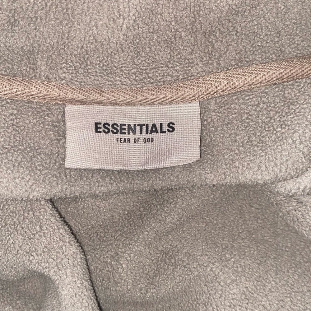 Essentials Gray Half-Zip Sweater - image 7